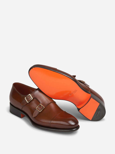 Santoni Hombre Barcelona Zapatos Doble Hebilla color Marrón sku 611-004741 01 - Foto 4