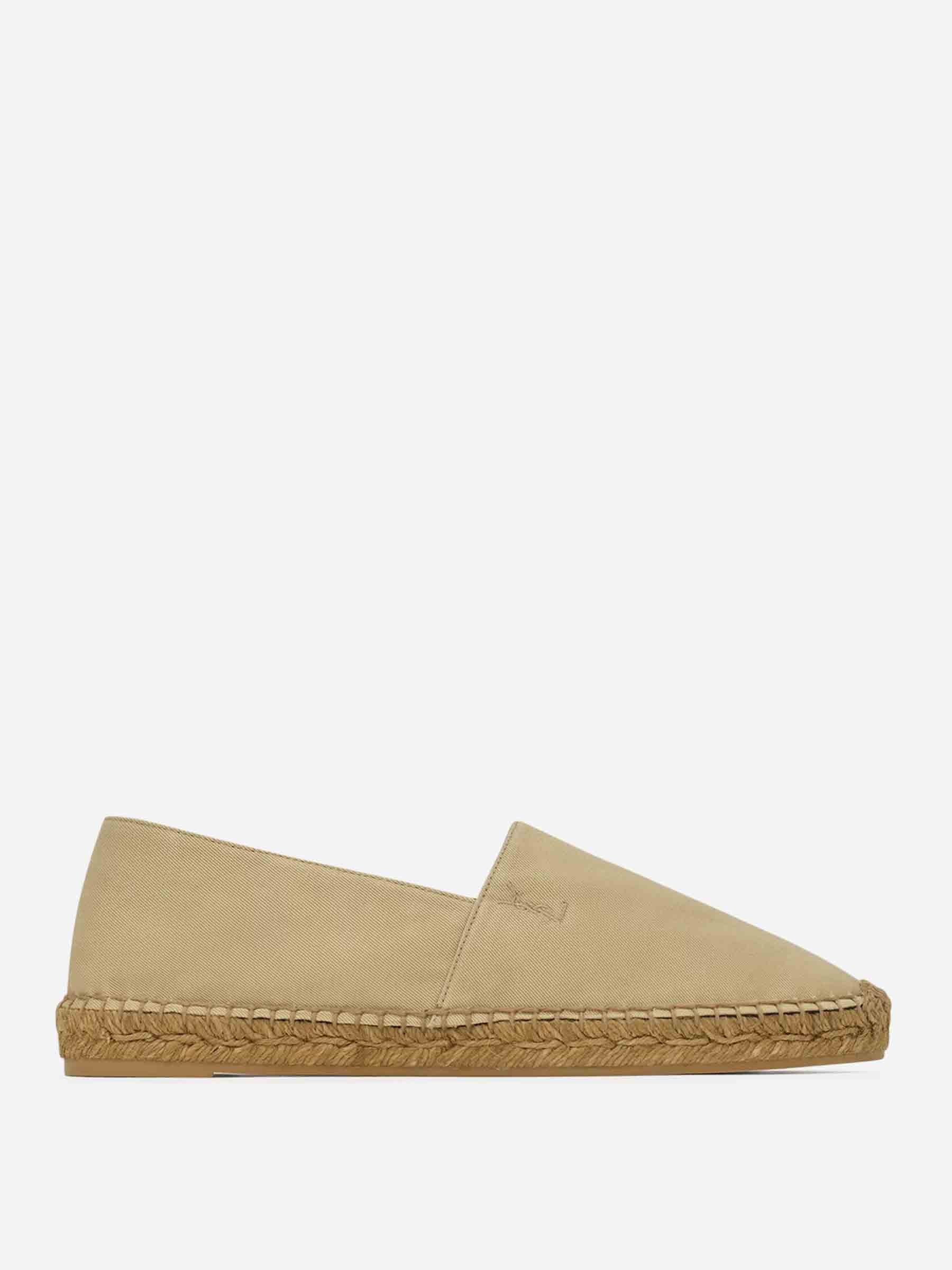 Saint Laurent Hombre Barcelona Alpargatas Gabardina Algodón color Beige sku 613-000446 00 - Foto 1