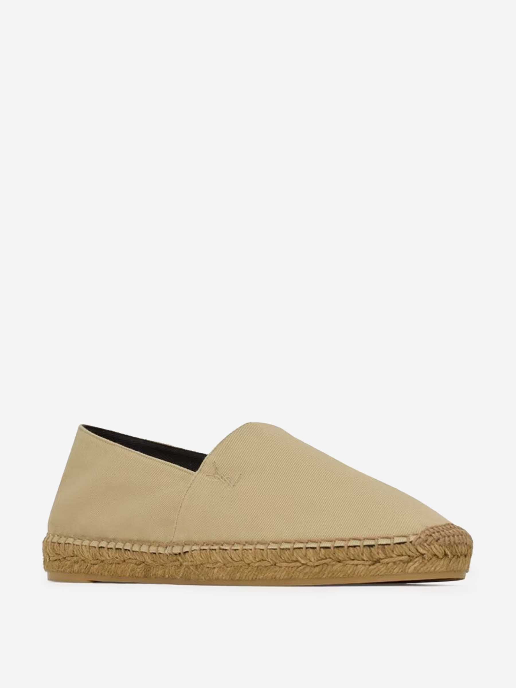 Saint Laurent Hombre Barcelona Alpargatas Gabardina Algodón color Beige sku 613-000446 00 - Foto 2