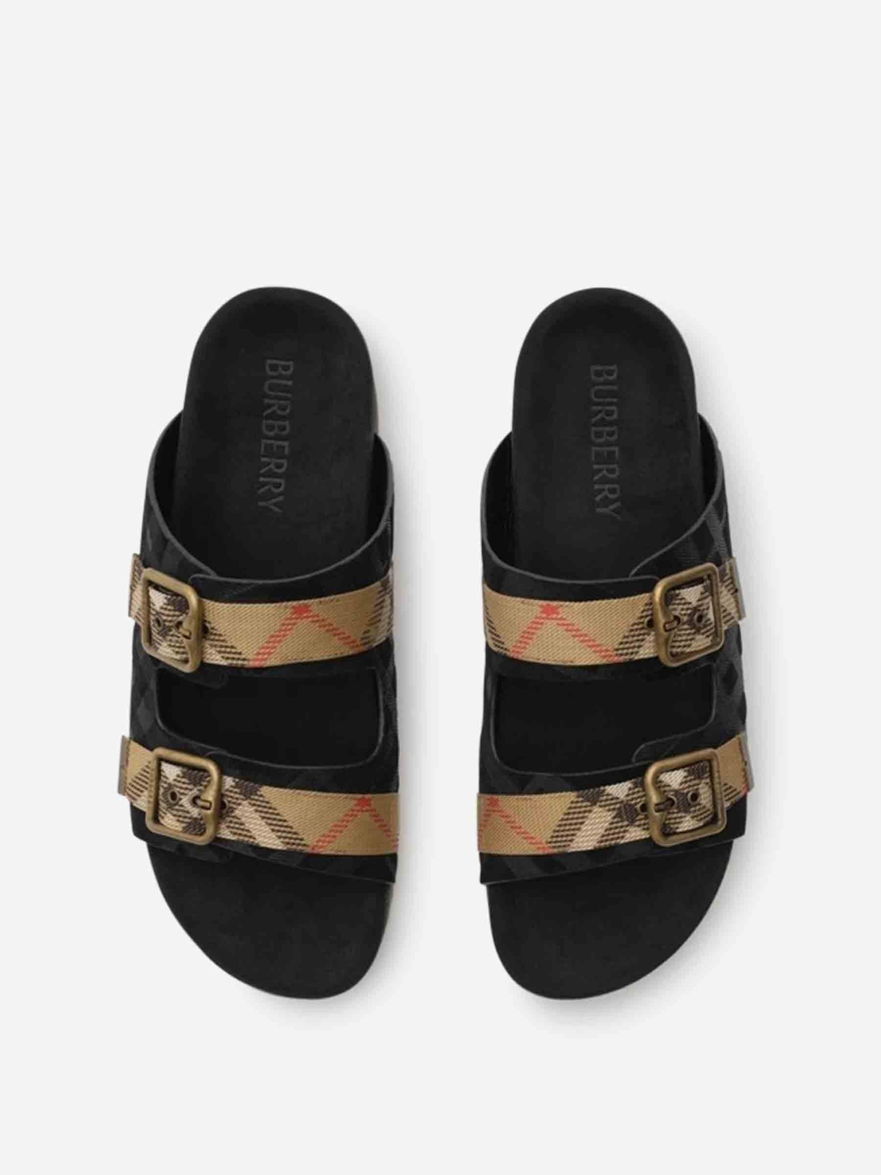 Burberry Hombre Barcelona Sandalias Urchin Check color Negro sku 613-000462 01 - Foto 2