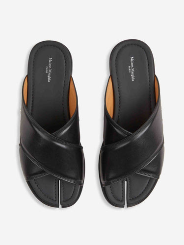 Maison Margiela Hombre Barcelona Sandalias Cruzadas Piel color Negro sku 613-000463 01 - Foto 4