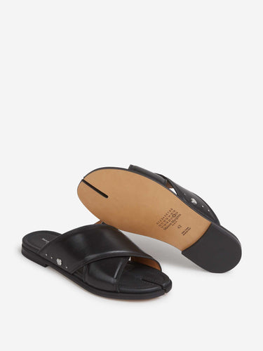 Maison Margiela Hombre Barcelona Sandalias Cruzadas Piel color Negro sku 613-000463 01 - Foto 5