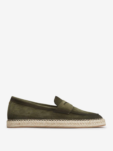 Santoni Hombre Barcelona Mocasines Ante Alpargata color Verde sku 613-000468 01 - Foto 1