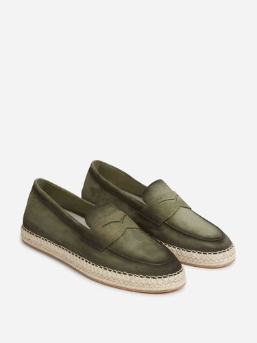 Santoni Hombre Barcelona Mocasines Ante Alpargata color Verde sku 613-000468 01 - Foto 2