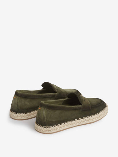 Santoni Hombre Barcelona Mocasines Ante Alpargata color Verde sku 613-000468 01 - Foto 3