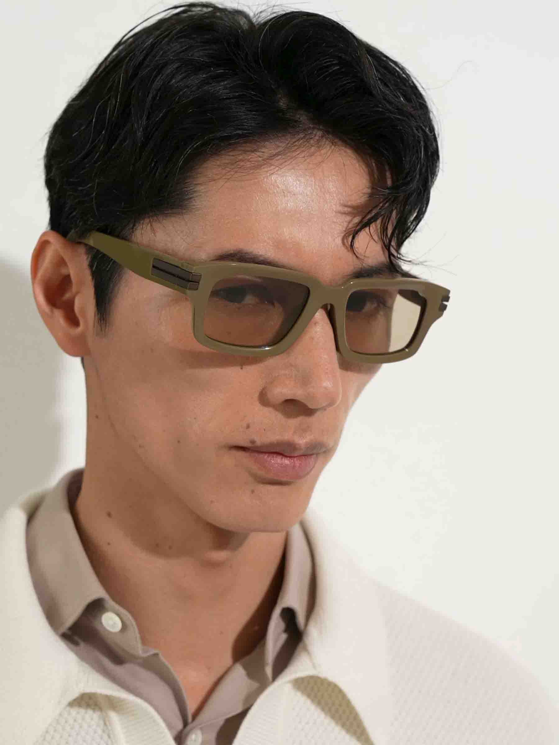 Zegna Hombre Barcelona Gafas Sol Cuadradas color Camel sku 614-002968 01 - Foto 2