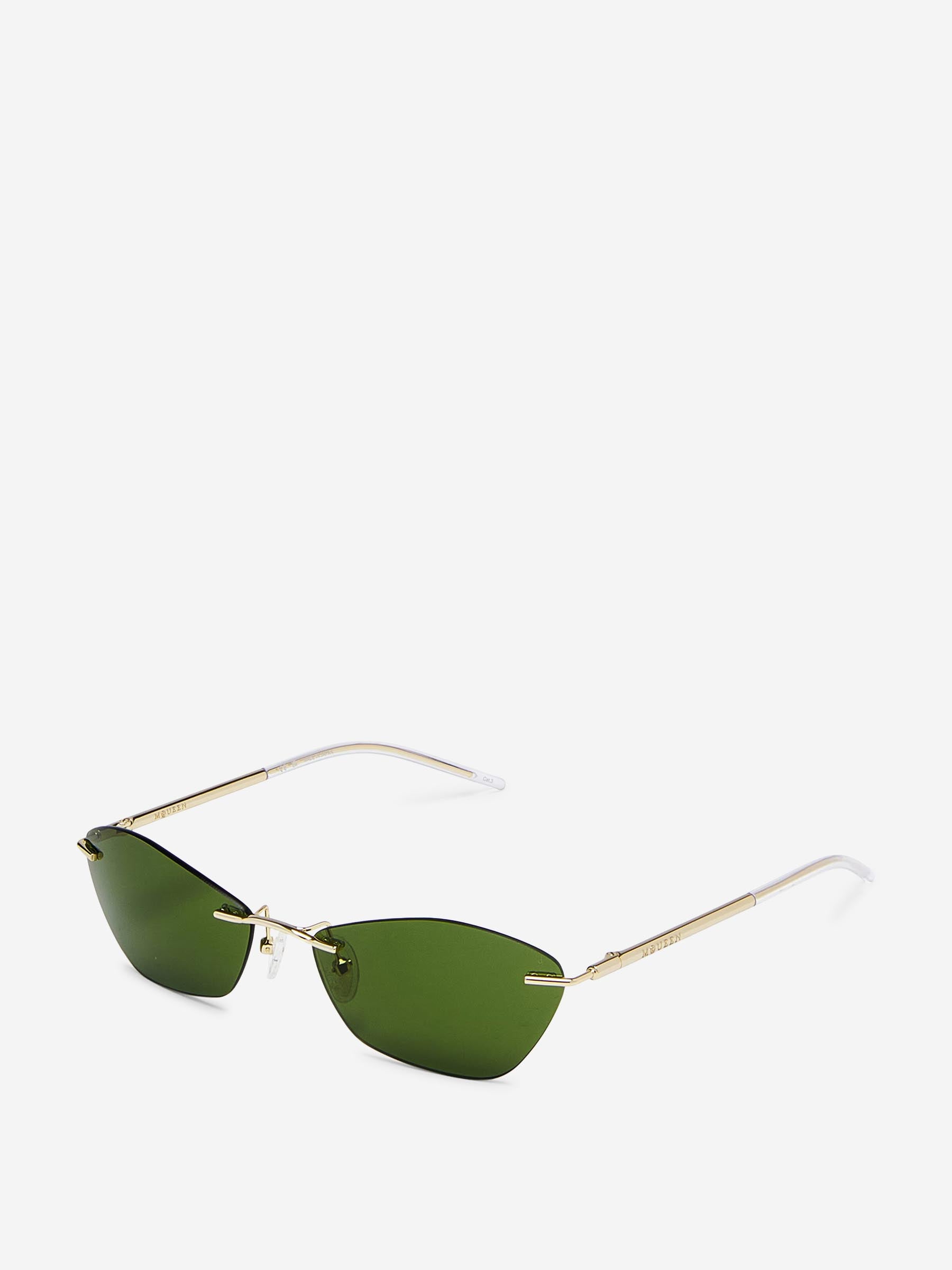 Alexander McQueen Hombre Barcelona Gafas de Sol T-Bar color Verde sku 614-003317 04 - Foto 2