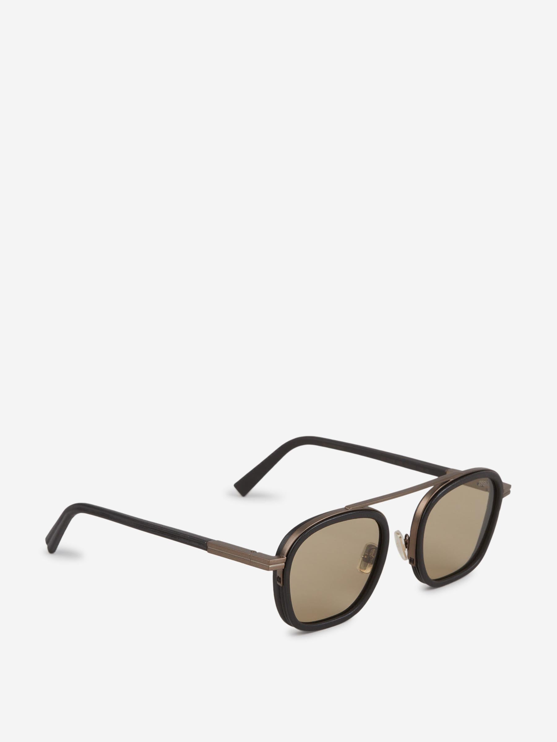 Zegna Hombre Barcelona Gafas de Sol Aviador color Marrón sku 614-003322 01 - Foto 2