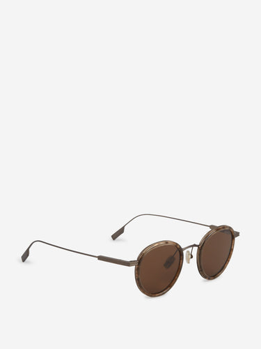 Zegna Hombre Barcelona Gafas de Sol Redondas color Marrón sku 614-003329 02 - Foto 2
