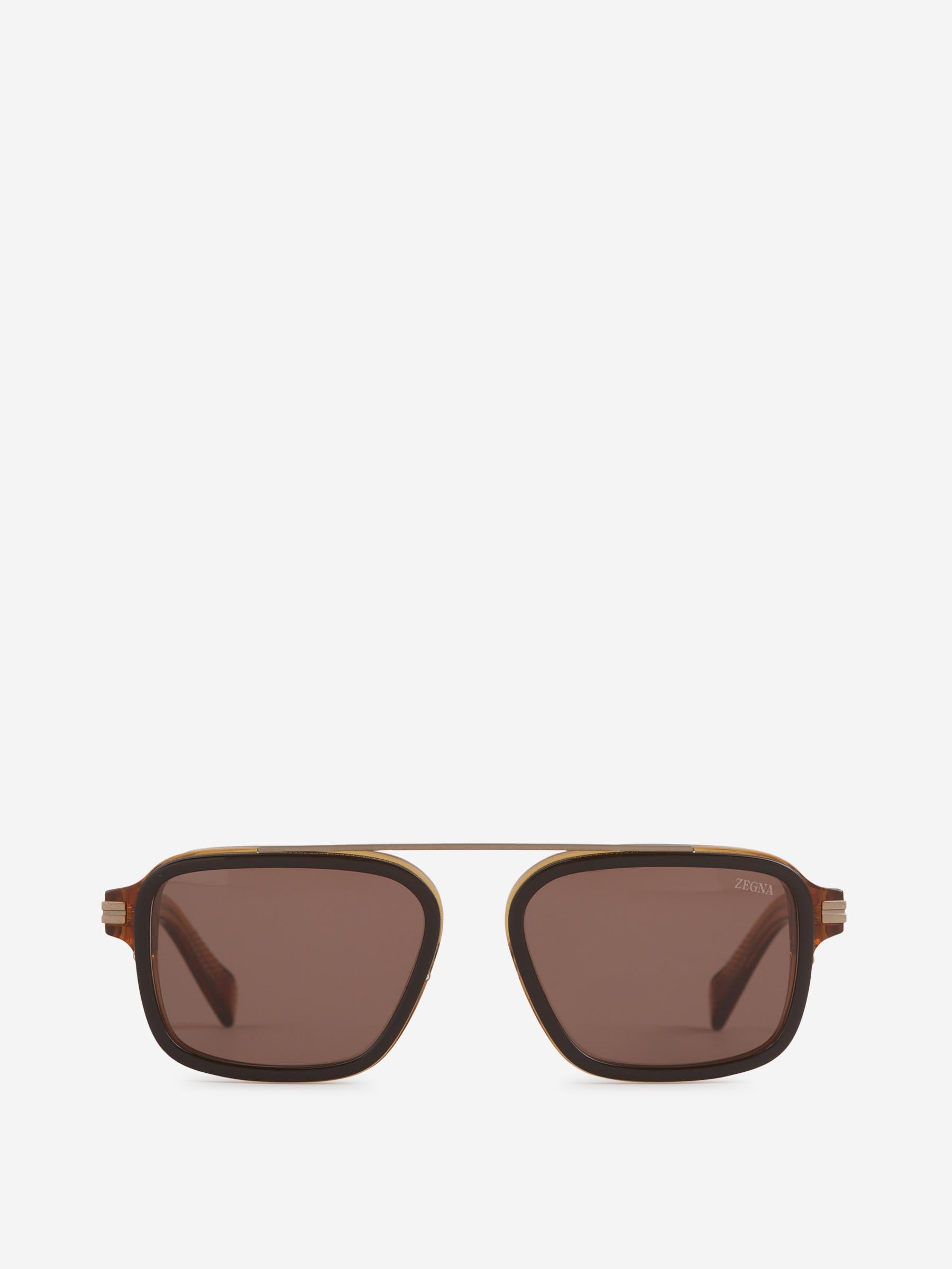 Zegna Hombre Barcelona Gafas de Sol Cuadradas color Marrón sku 614-003602 01 - Foto 1