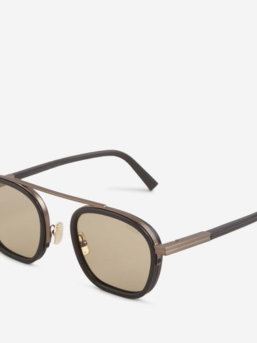 Zegna Hombre Barcelona Gafas de Sol Aviador color Marrón Oscuro sku 614-003606 01 - Foto 3