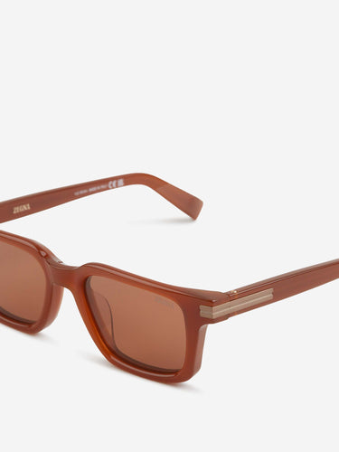 Zegna Hombre Barcelona Gafas de Sol Cuadradas color Naranja Oscuro sku 614-003607 03 - Foto 3