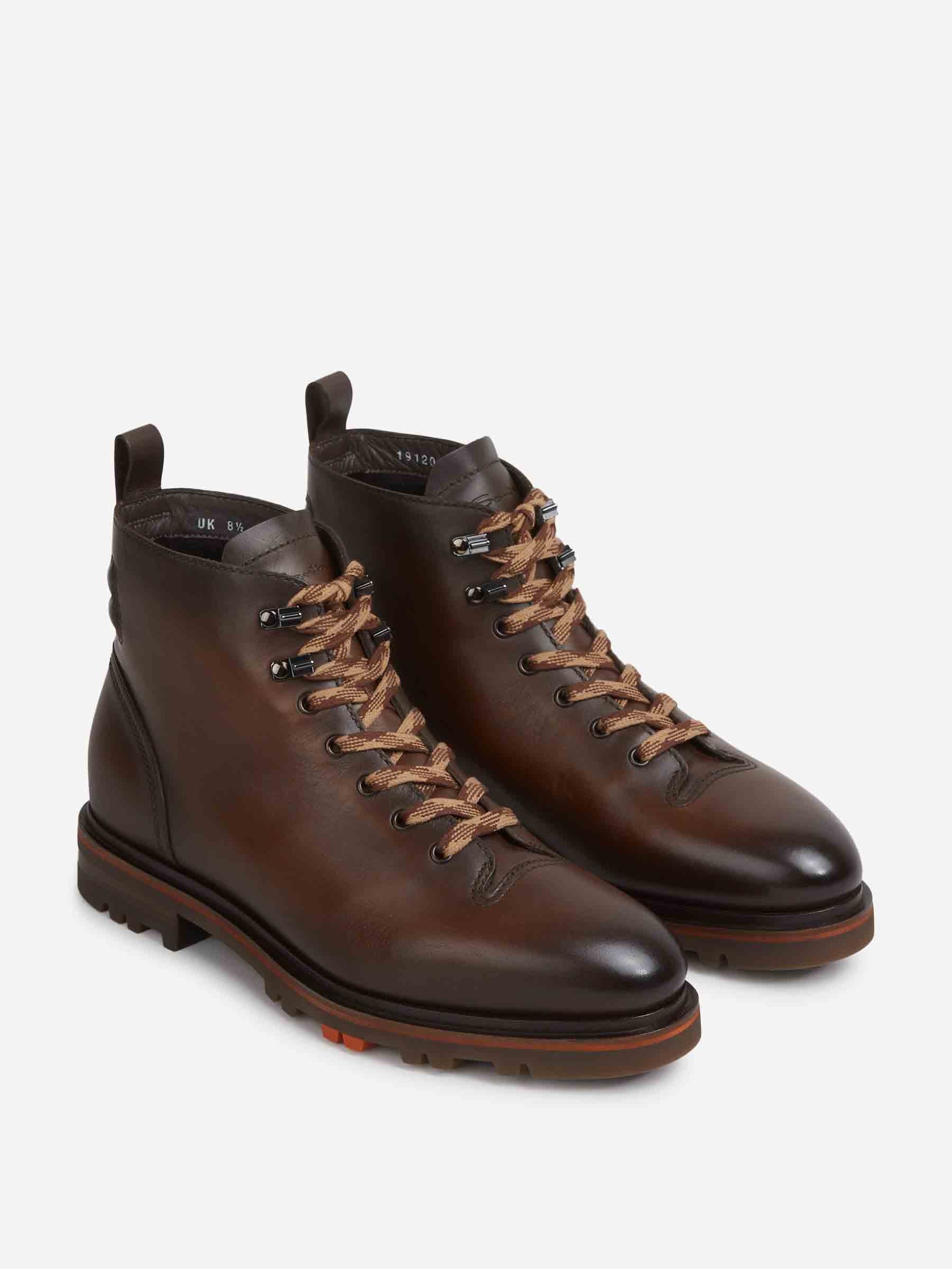 Santoni Hombre Barcelona Botas Piel color Marrón Oscuro sku 615-000009 01 - Foto 2