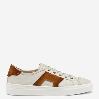Santoni Hombre Barcelona zapatillas Lona Ante color Crema sku 616-003073 01 - Foto 1
