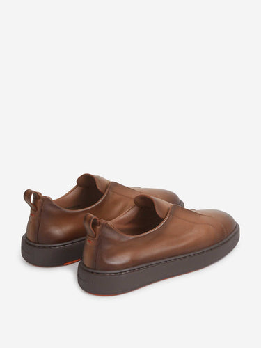 Santoni Hombre Barcelona zapatillas Piel lisa color Marrón sku 616-003163 01 - Foto 3