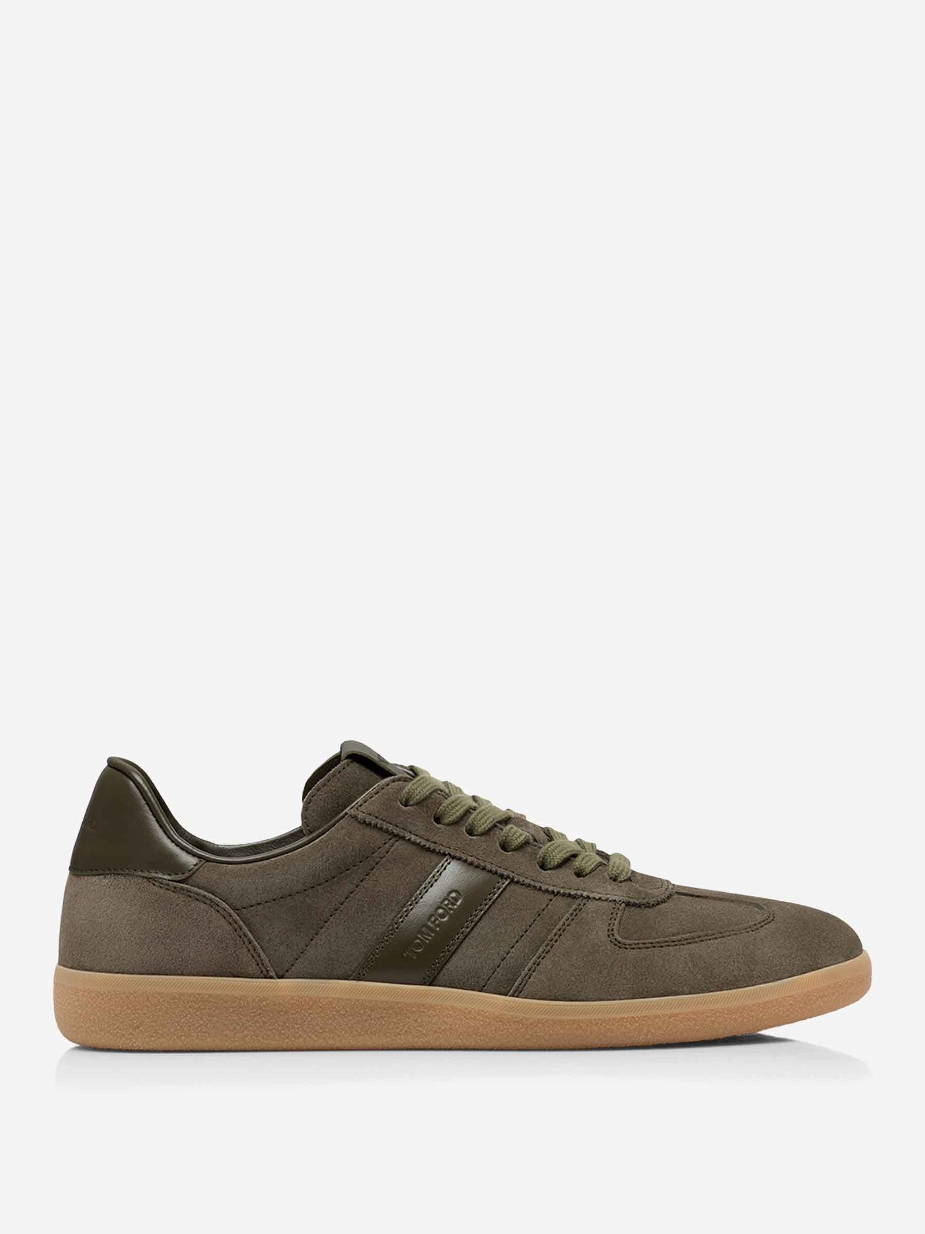 Tom Ford Hombre Barcelona Sneakers Archer Ante color Verde Militar sku 616-003167 01 - Foto 1