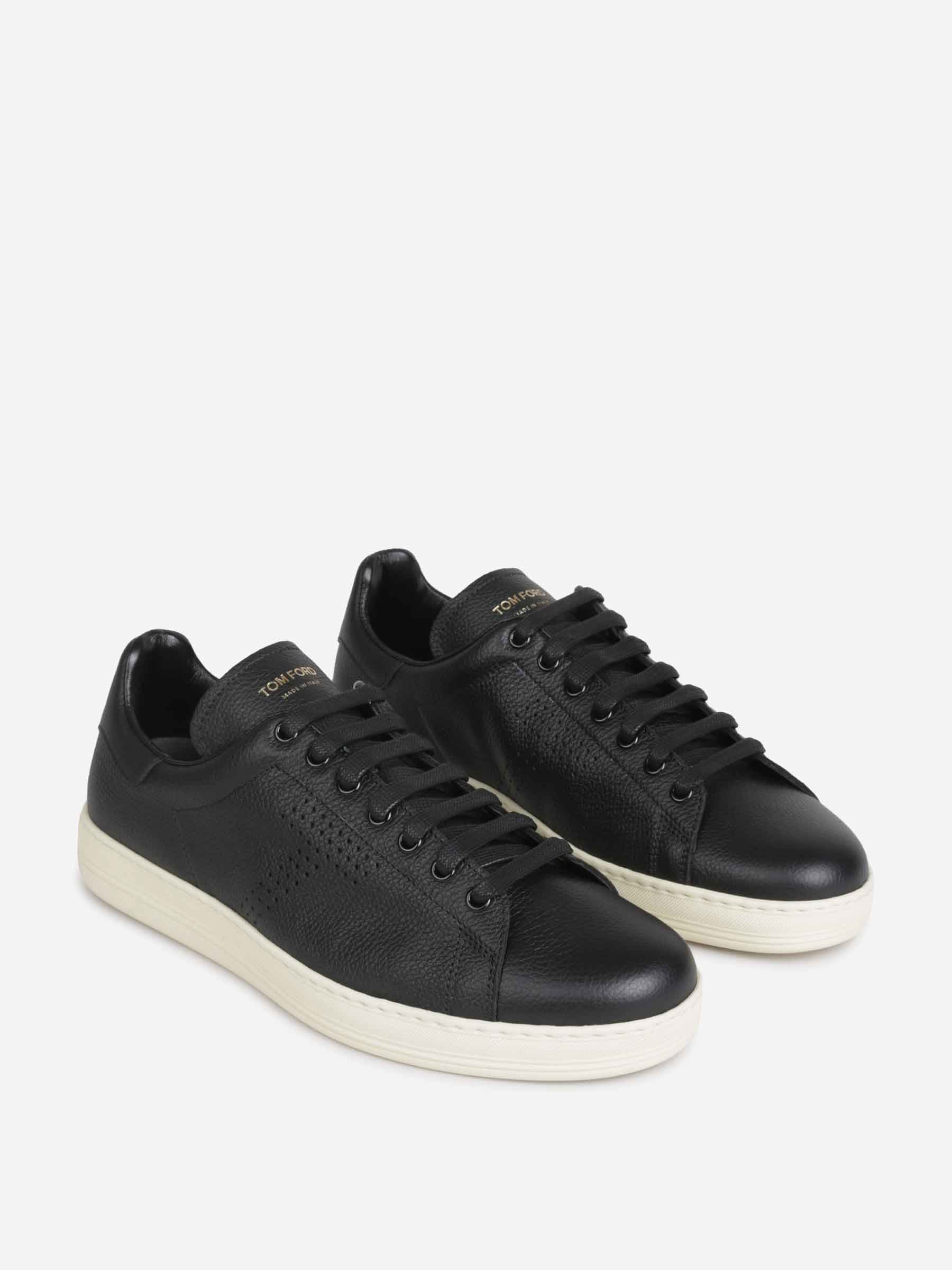 Tom Ford Hombre Barcelona Sneakers Piel Cordones color Negro sku 616-003169 01 - Foto 2