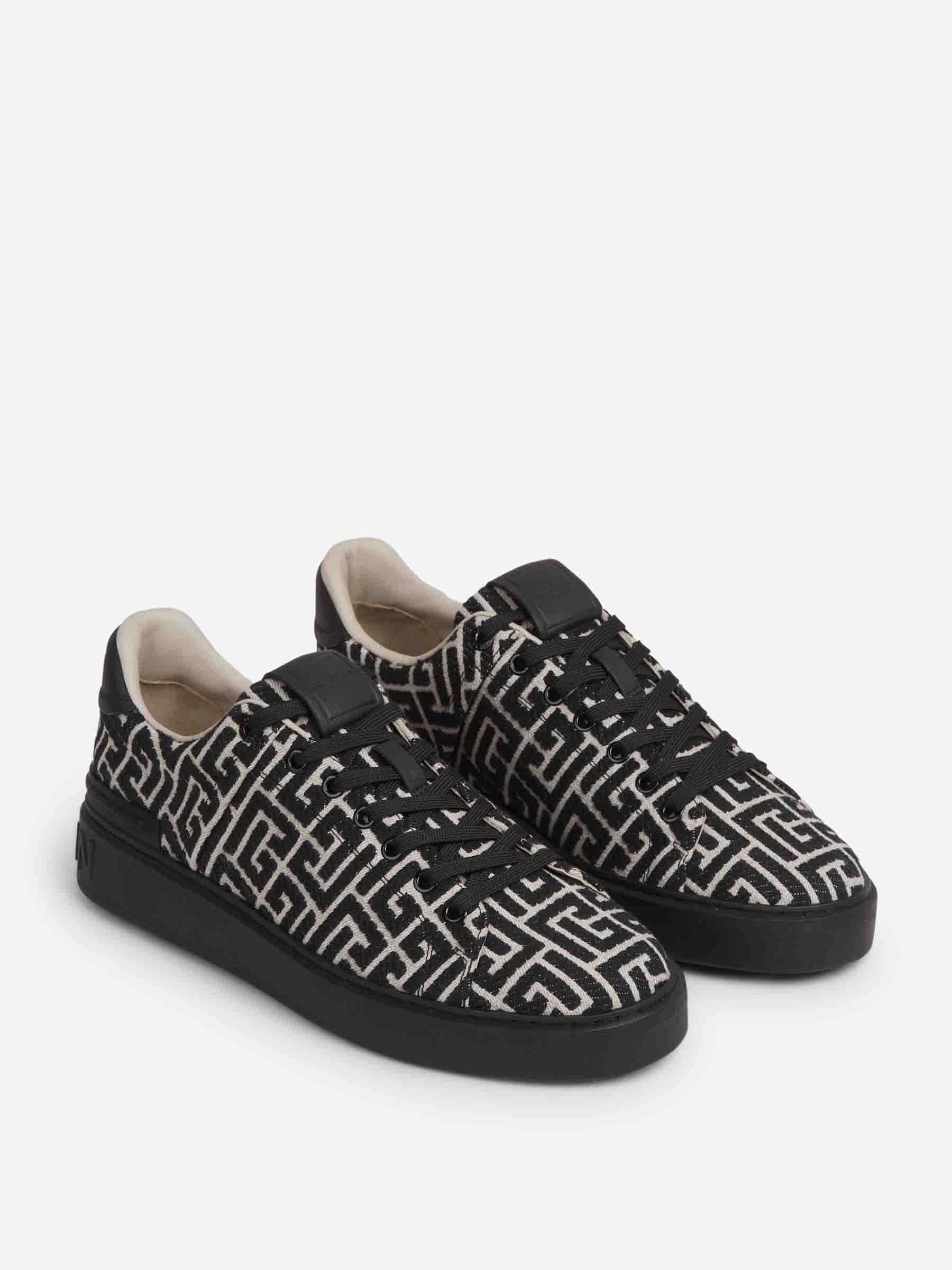 Balmain Hombre Barcelona Sneakers B-Court Jacquard color Negro sku 616-003171 01 - Foto 2