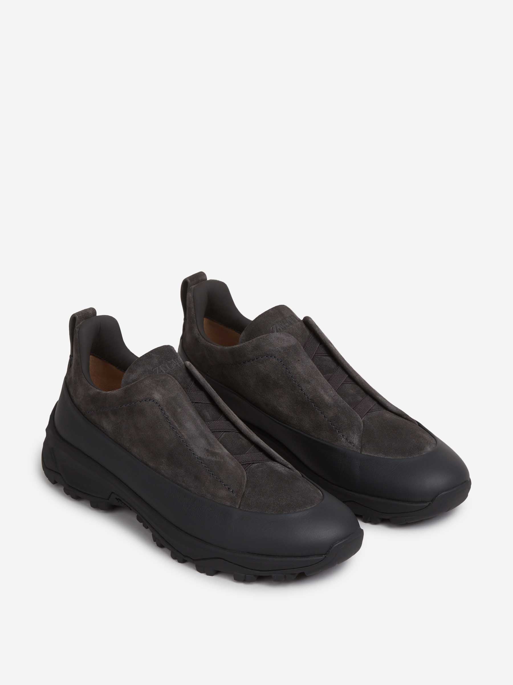 Zegna Hombre Barcelona Sneakers Triple Stitch Monte color Gris Antracita sku 616-003268 02 - Foto 2