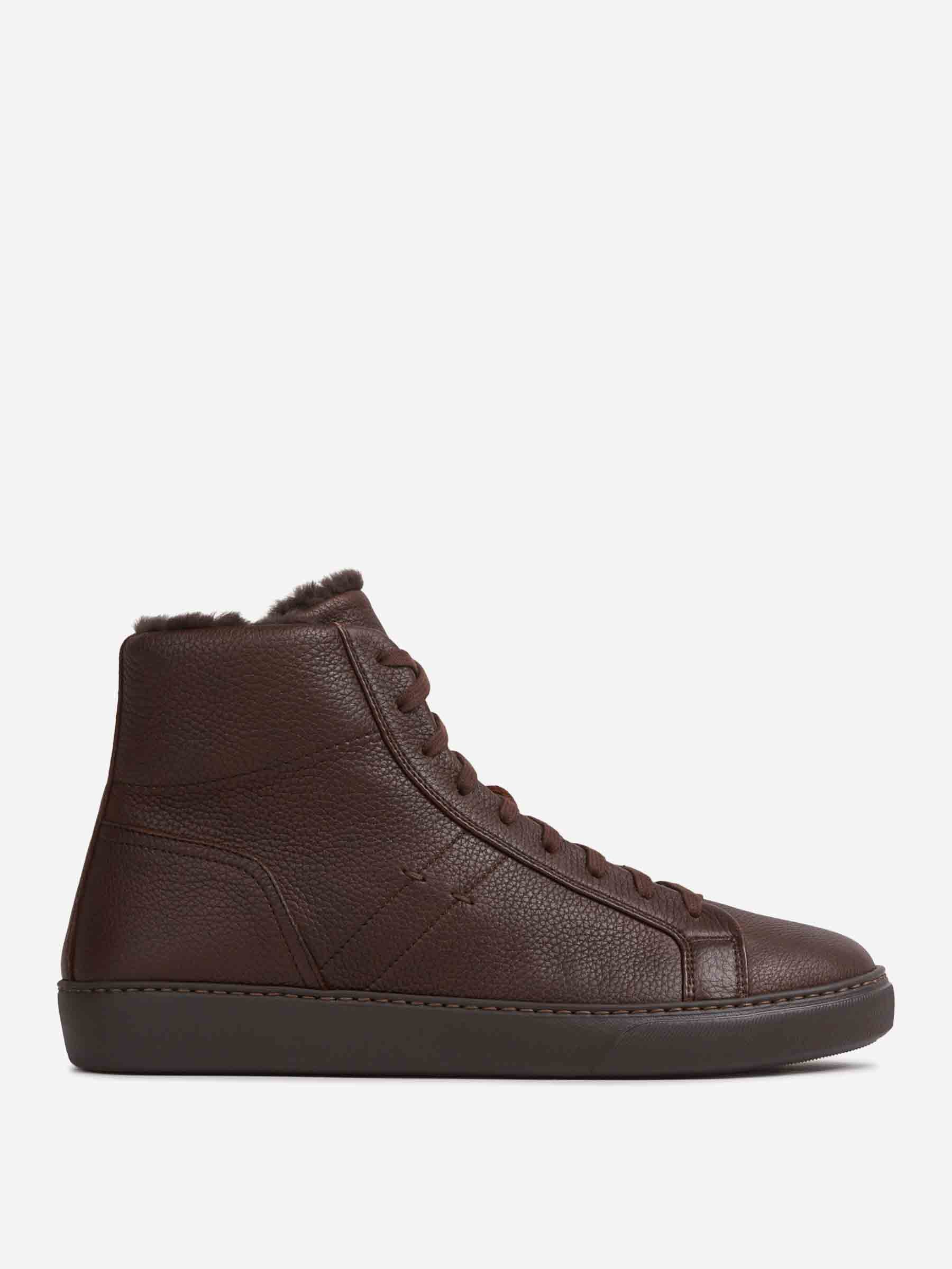 Henderson Baracco Hombre Barcelona Sneakers Alta Piel color Marrón Oscuro sku 616-003300 01 - Foto 1