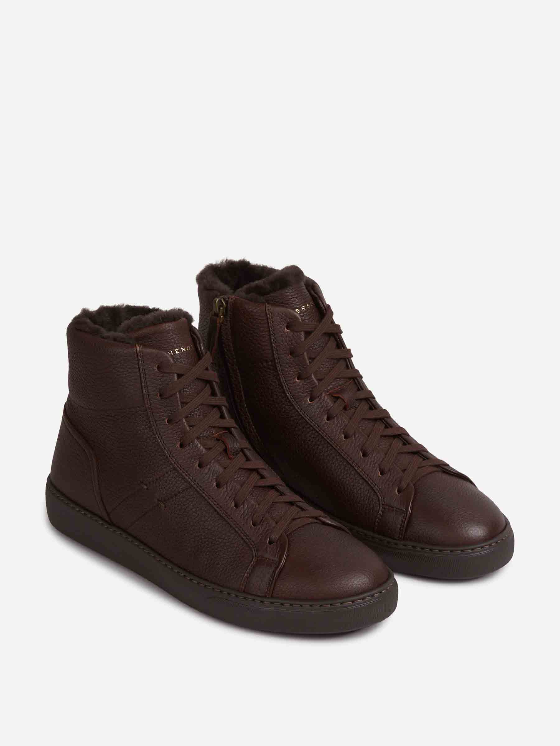 Henderson Baracco Hombre Barcelona Sneakers Alta Piel color Marrón Oscuro sku 616-003300 01 - Foto 2