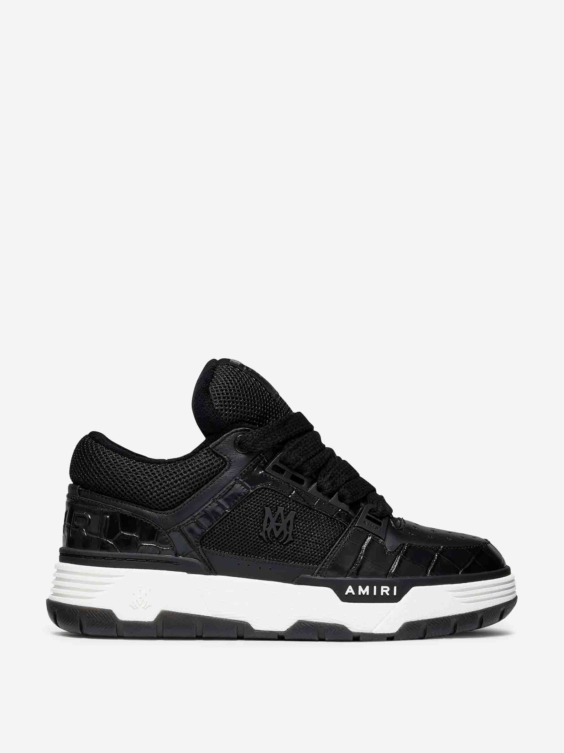 Amiri Hombre Barcelona Sneakers Croc Debossed Ma-1 color Negro sku 616-003305 01 - Foto 1