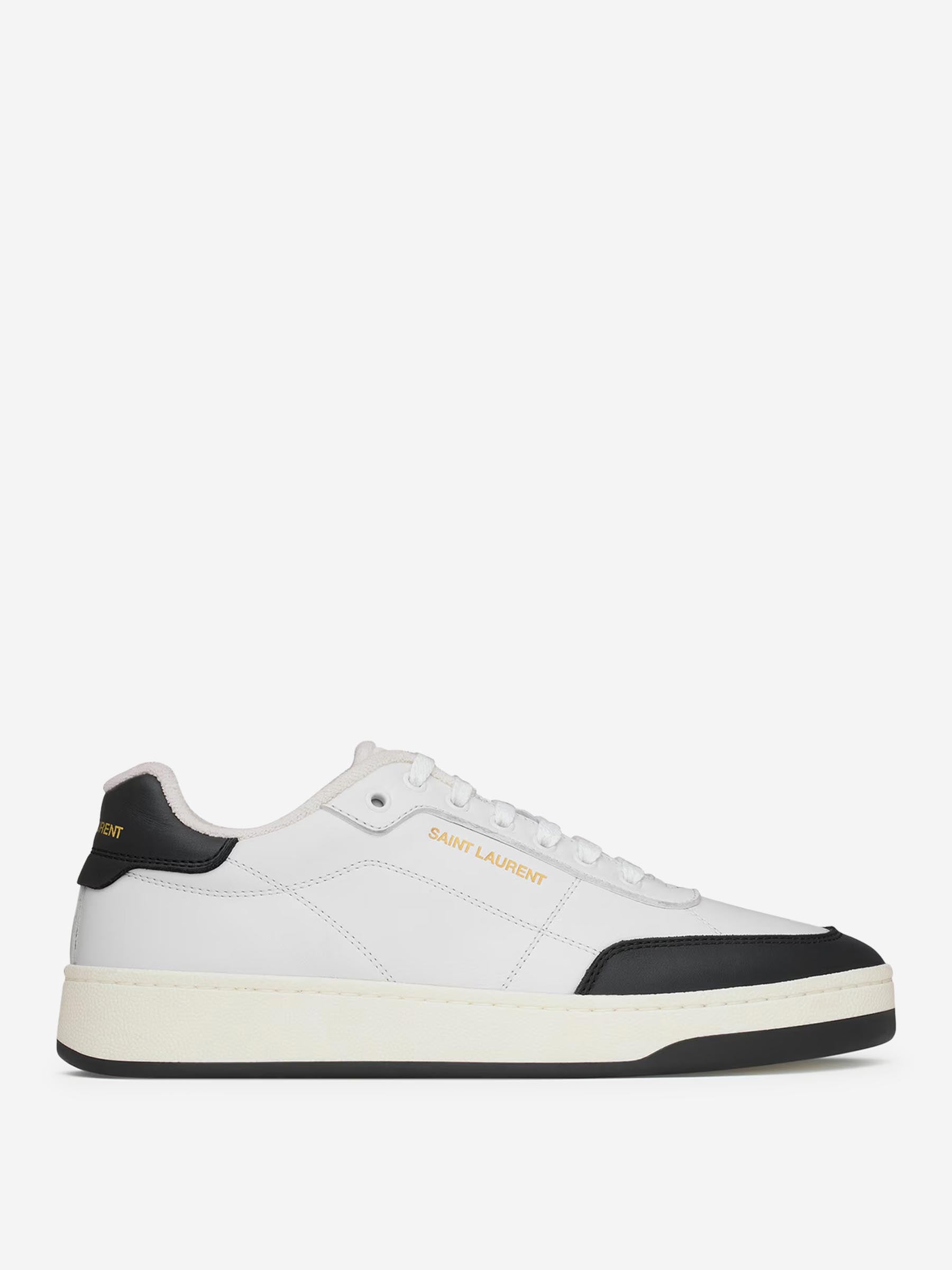 Saint Laurent Hombre Barcelona Sneakers SL/61 Cuero color Blanco Y Negro sku 616-003308 01 - Foto 1