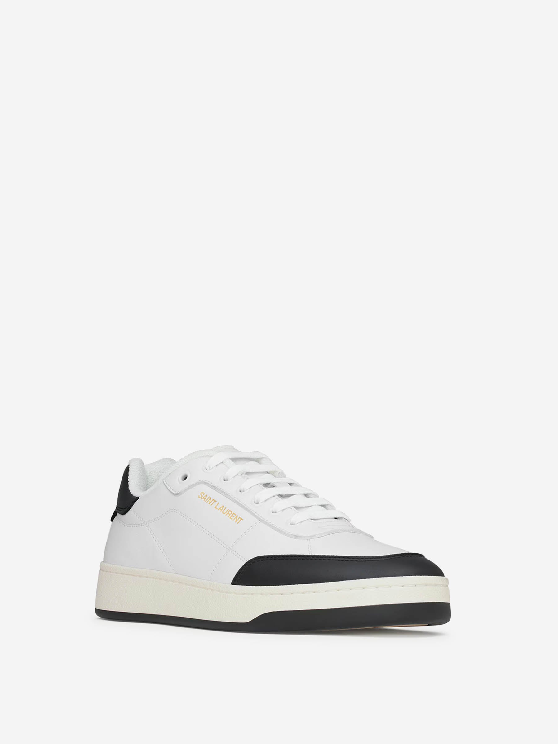 Saint Laurent Hombre Barcelona Sneakers SL/61 Cuero color Blanco Y Negro sku 616-003308 01 - Foto 2