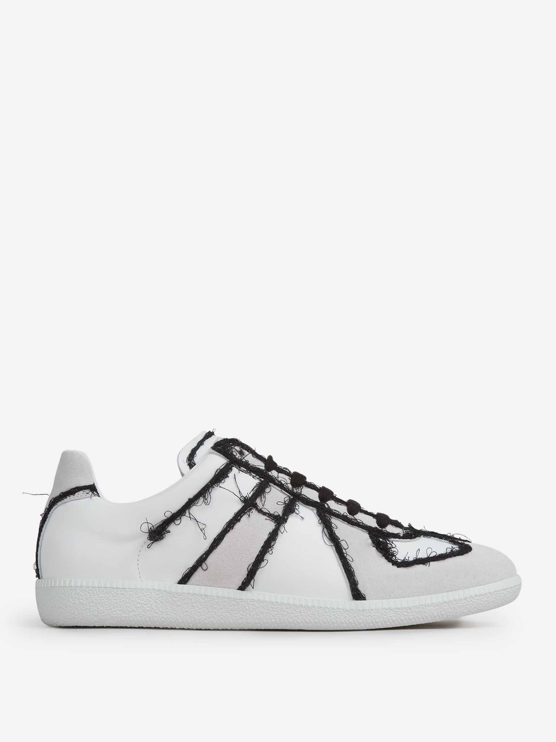 Maison Margiela Hombre Barcelona Sneakers Piel Ribete Contraste color Blanco sku 616-003361 01 - Foto 1