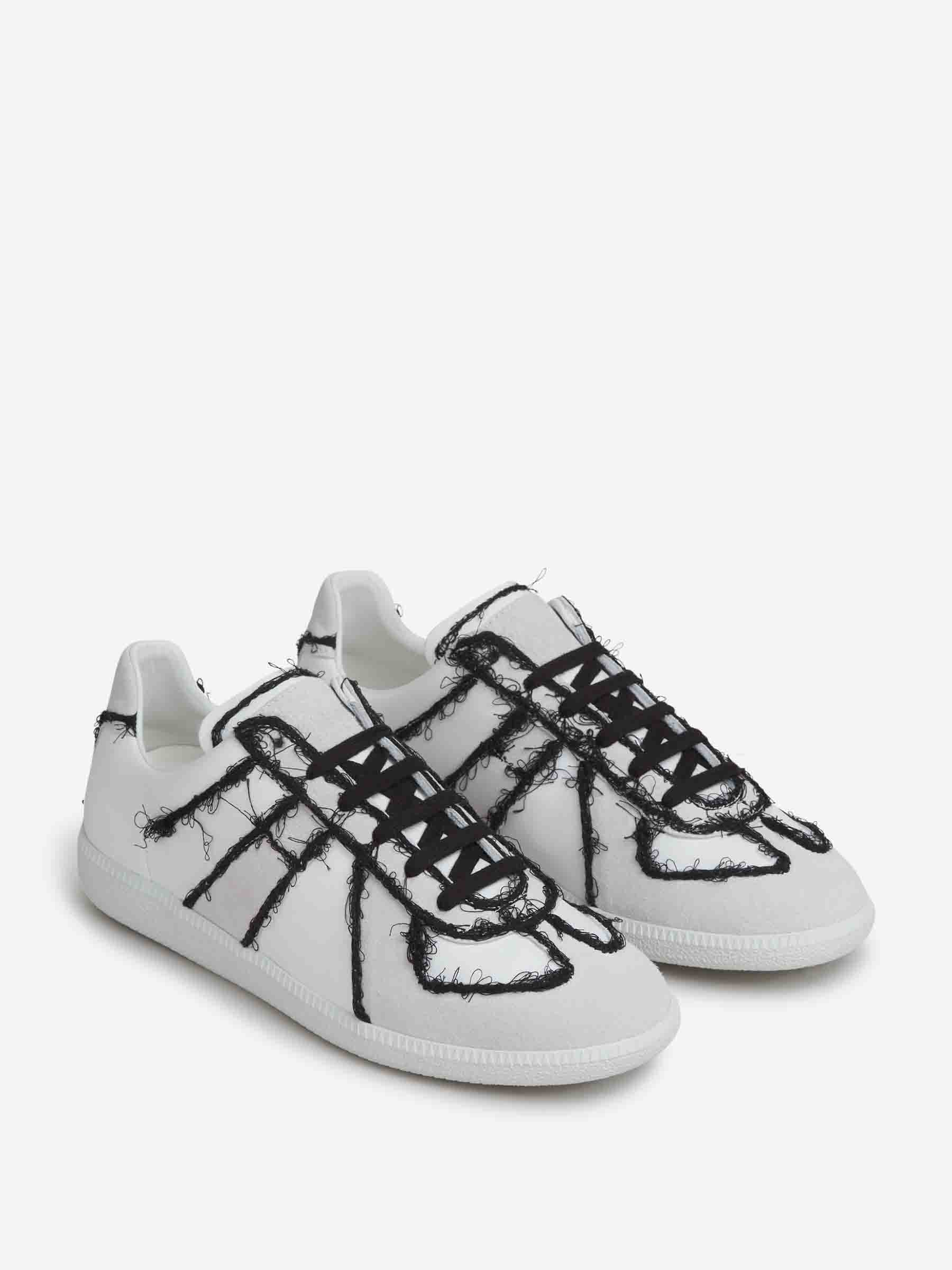 Maison Margiela Hombre Barcelona Sneakers Piel Ribete Contraste color Blanco sku 616-003361 01 - Foto 2