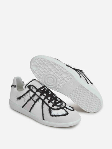 Maison Margiela Hombre Barcelona Sneakers Piel Ribete Contraste color Blanco sku 616-003361 01 - Foto 4