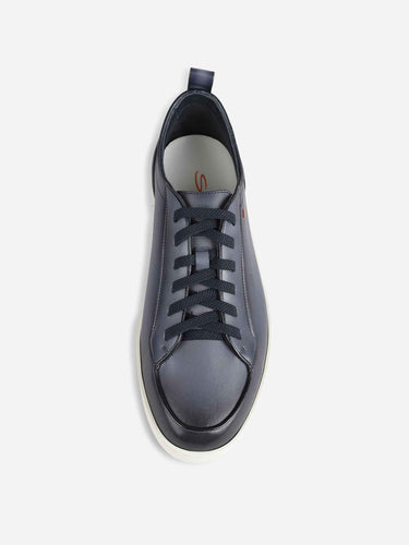 Santoni Hombre Barcelona Zapatillas Deportivas Piel color Azul Marino sku 616-003374 01 - Foto 4