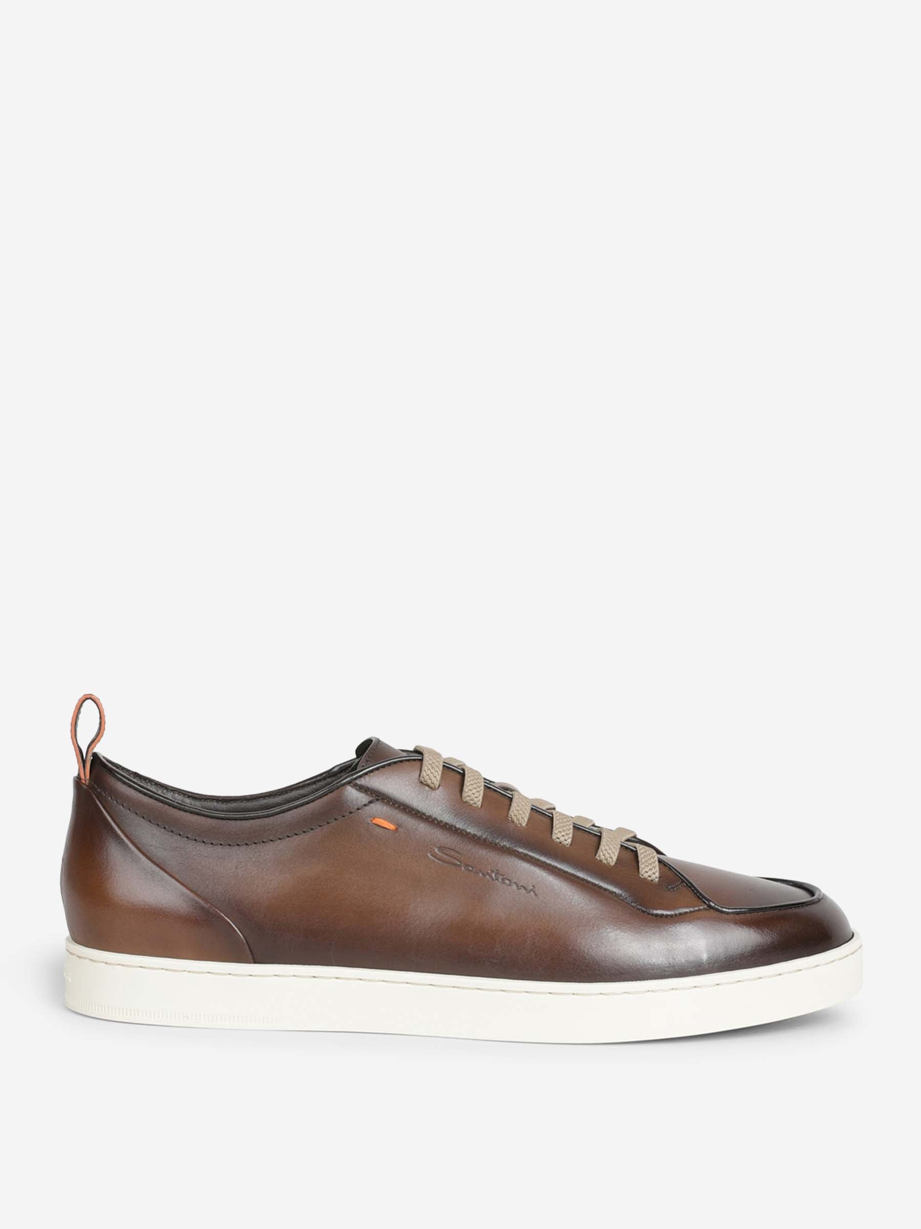 Santoni Hombre Barcelona Zapatillas Deportivas Piel color Marrón Oscuro sku 616-003374 02 - Foto 1