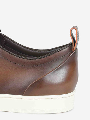 Santoni Hombre Barcelona Zapatillas Deportivas Piel color Marrón Oscuro sku 616-003374 02 - Foto 3
