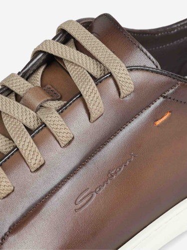 Santoni Hombre Barcelona Zapatillas Deportivas Piel color Marrón Oscuro sku 616-003374 02 - Foto 4