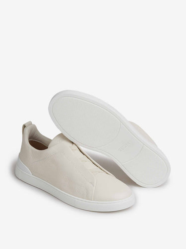 Zegna Hombre Barcelona zapatillas Triple Stitch color Crema sku 616-003393 01 - Foto 4