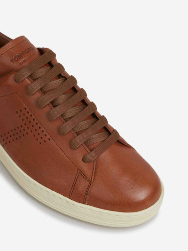 Tom Ford Hombre Barcelona zapatillas Piel Lisa color Marrón sku 616-003403 01 - Foto 5