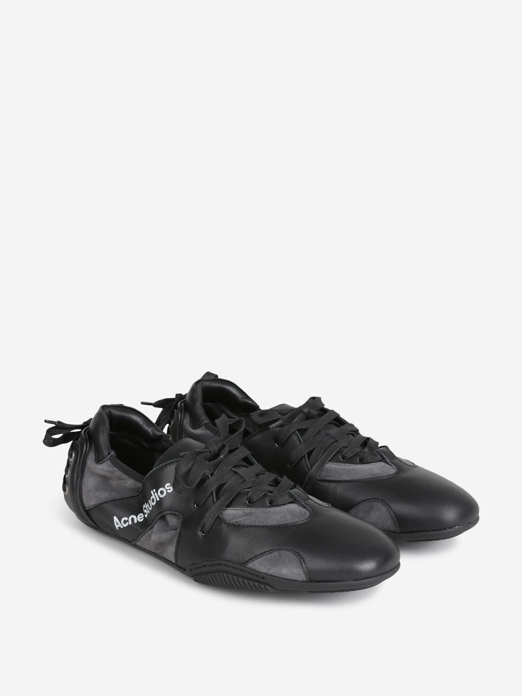 Acne Studios Hombre Barcelona Sneakers Piel Lazos color Negro sku 616-003404 02 - Foto 2