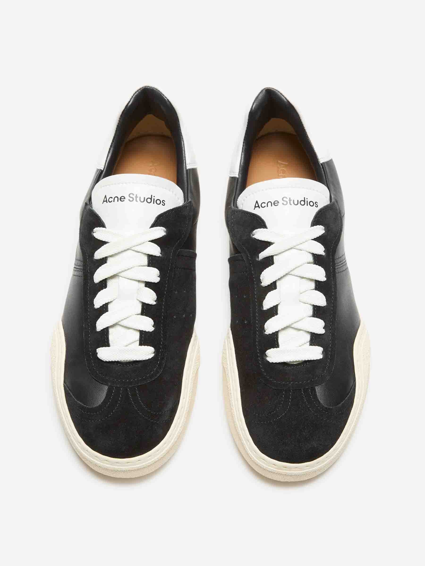 Acne Studios  Barcelona Sneakers Leather color Blanco Y Negro sku 616-003405 01 - Foto 2
