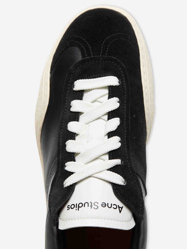 Acne Studios  Barcelona zapatillas Leather color Blanco Y Negro sku 616-003405 01 - Foto 3