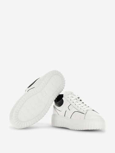 Hogan Hombre Barcelona zapatillas H-Stripes color Blanco Y Negro sku 616-003522 01 - Foto 3