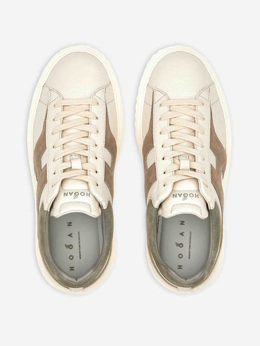 Hogan Hombre Barcelona zapatillas H-Stripes color Beige sku 616-003523 01 - Foto 4