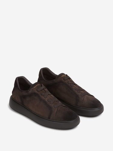 Officine Creative Hombre Barcelona Zapatillas Deportivas Ante color Marrón Oscuro sku 616-003553 01 - Foto 2