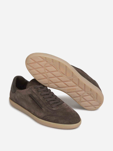 Zegna Hombre Barcelona Zapatillas Deportivas Ante color Marrón Oscuro sku 616-003580 01 - Foto 4