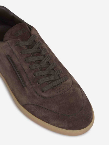 Zegna Hombre Barcelona Zapatillas Deportivas Ante color Marrón Oscuro sku 616-003580 01 - Foto 5