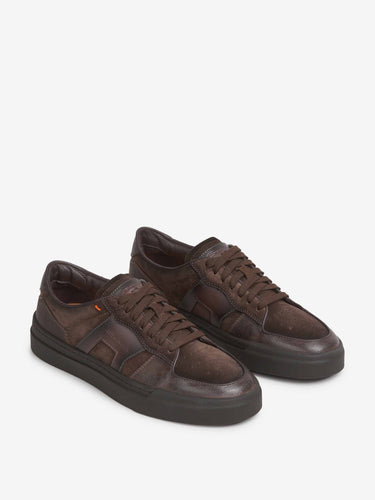 Santoni Hombre Barcelona Zapatillas Deportivas Ante color Marrón Oscuro sku 616-003603 01 - Foto 2
