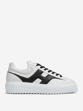 Hogan Hombre Barcelona Zapatillas Deportivas H-Stripes color Blanco Y Negro sku 616-003614 01 - Foto 1