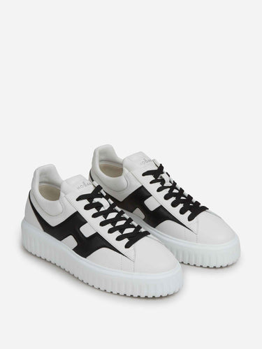 Hogan Hombre Barcelona Zapatillas Deportivas H-Stripes color Blanco Y Negro sku 616-003614 01 - Foto 2