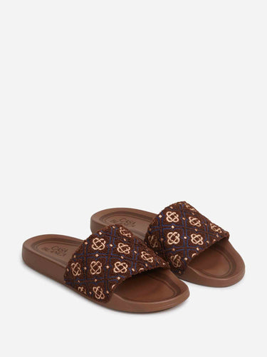 Casablanca Hombre Barcelona Sandalias Monograma color Marrón sku 617-000161 01 - Foto 2