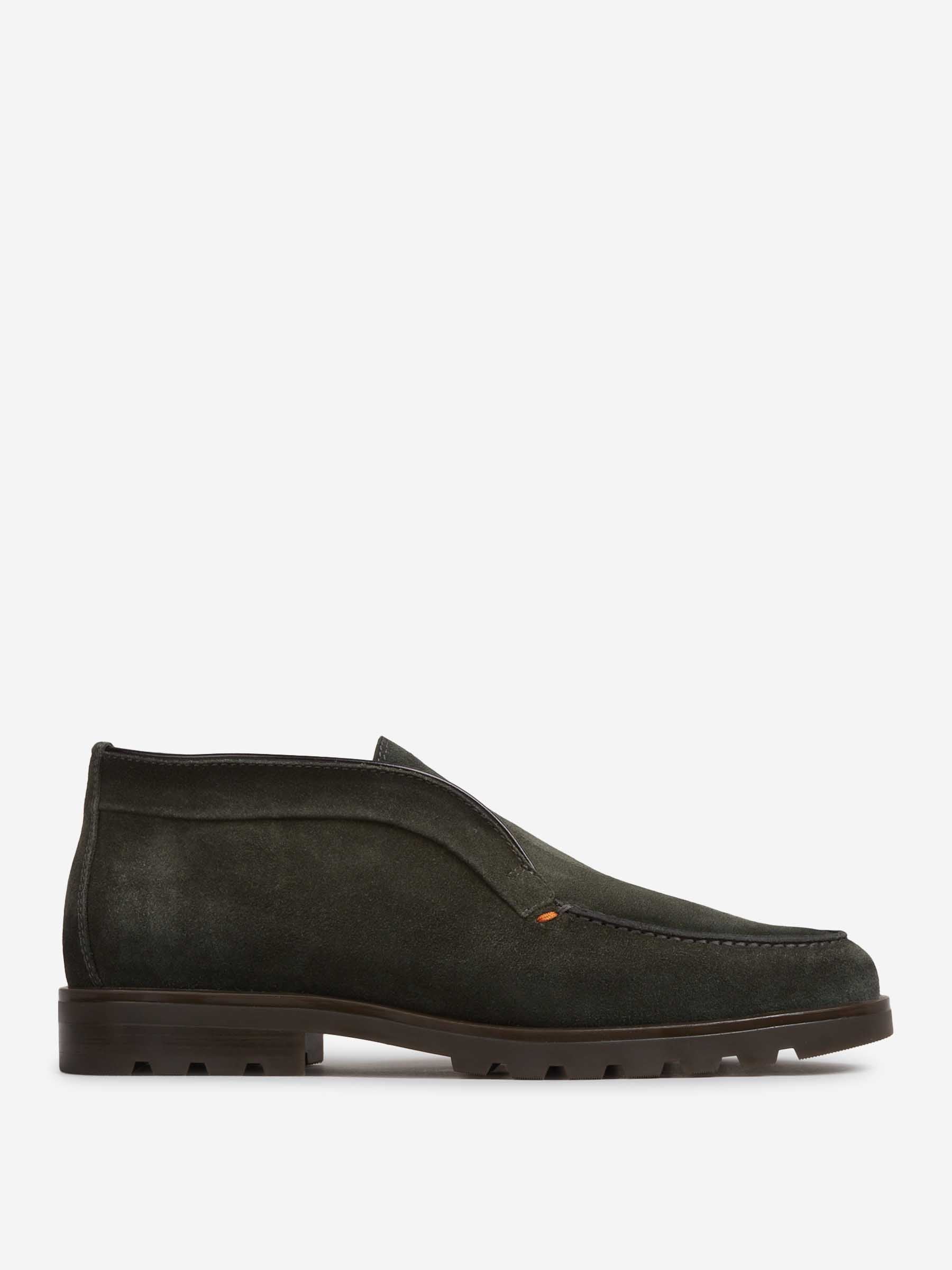 Santoni Hombre Barcelona Botines Mocasines Ante color Verde Jungla sku 618-000008 01 - Foto 1